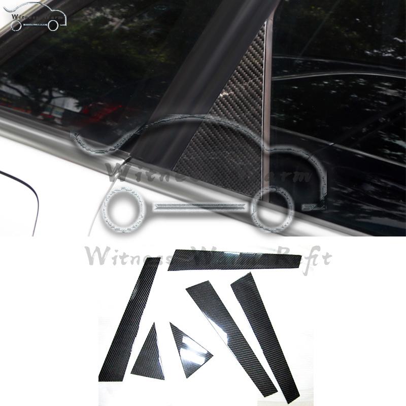 Изображение товара: Накладки на окна для Audi A4, B8, B8.5, 2009, 2010, 2011, 2012, 2013, 2014, полоски из углеродного волокна, 2015