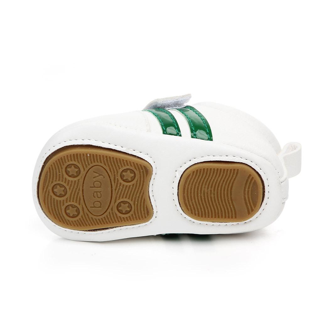 Изображение товара: Обувь для маленьких мальчиков и девочек, мягкая Нескользящая кожаная спортивная обувь на липучке, для малышей 0-18 м, SH20006