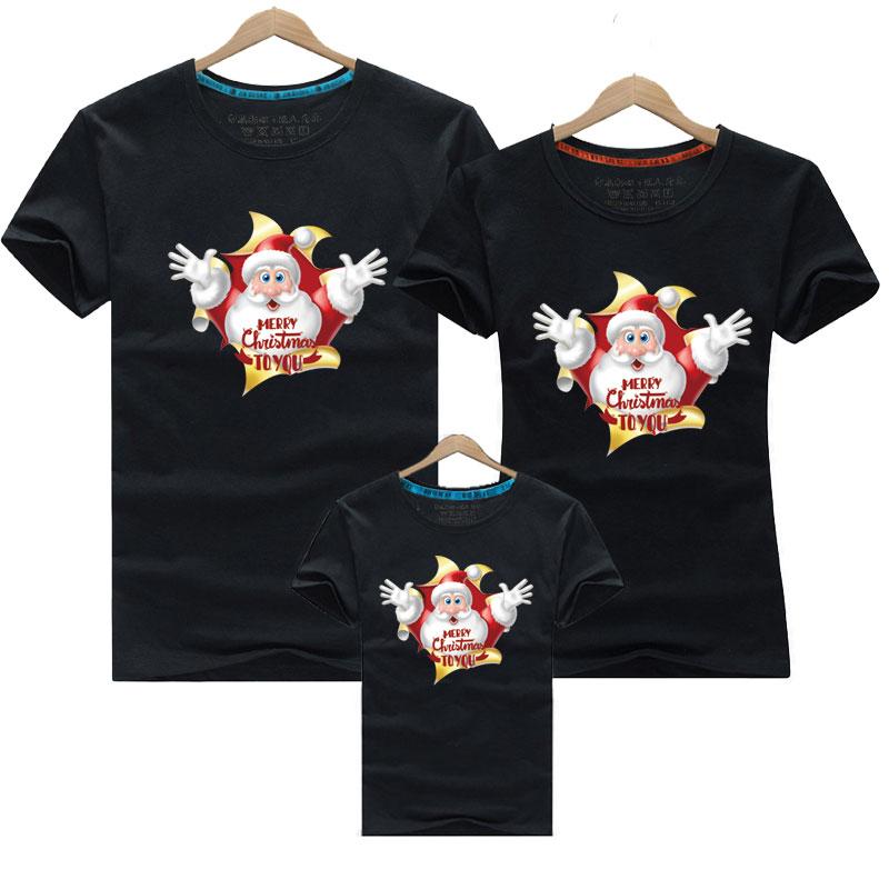 Изображение товара: 2020 Рождественская сочетающаяся футболка для семьи Рождественская футболка для мамы и папы Рождественский принт оленя рубашка с коротким рукавом для мамы папы ребенка одежда