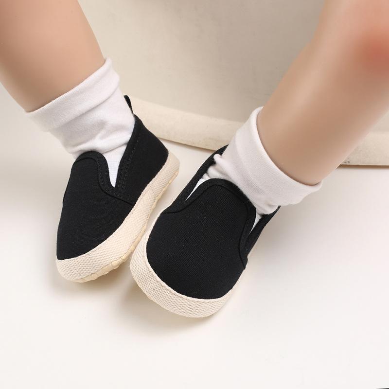 Изображение товара: Детская Повседневная парусиновая обувь для девочек и мальчиков, обувь для младенцев, тканевая мягкая подошва, обувь для малышей на плоской подошве, симпатичная детская обувь с украшением в клетку, 0-18 месяцев