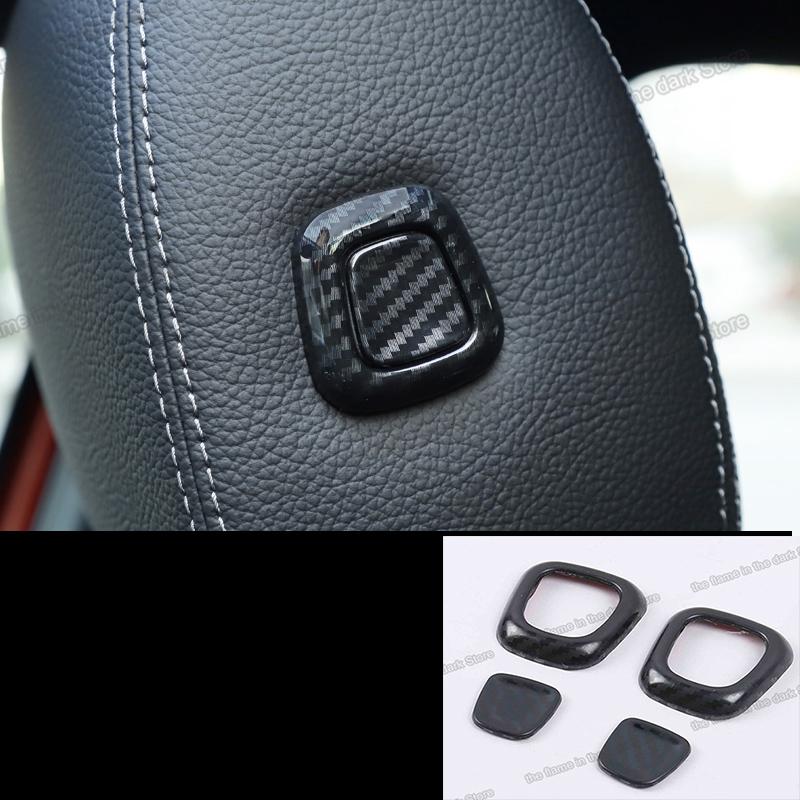Изображение товара: Кнопки для подголовника автомобильного сиденья из углеродного волокна для Mercedes Benz A Class A200 A180 2019 2020 W177 аксессуары для автомобиля 2021 2022 2023
