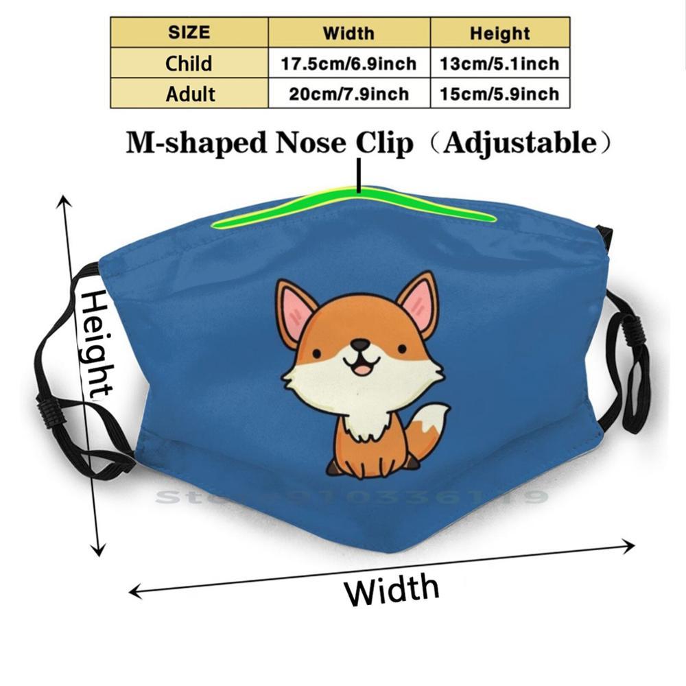 Изображение товара: Маска для рта многоразовая с фильтром Pm2.5 и принтом счастливой лисы