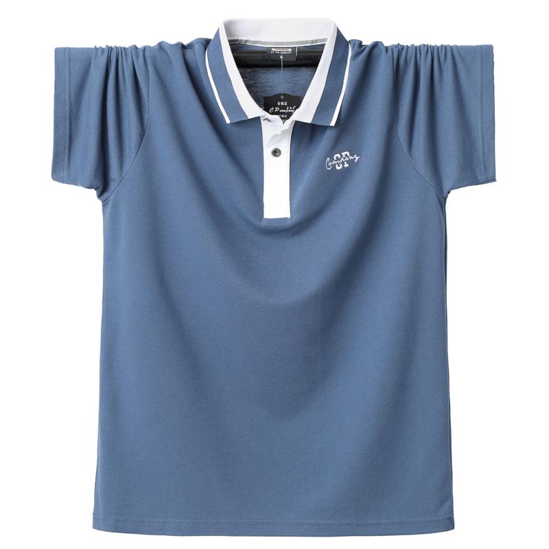 Изображение товара: Мужская приталенная рубашка-поло, хлопковая дышащая двухсторонняя рубашка-поло в полоску, 2019