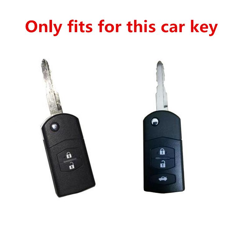Изображение товара: Кожаный чехол для автомобильного ключа для Mazda 2, 3, 6, CX5, CX-7, CX-5, складной, чехол дистанционного брелока, держатель для ключей, защитная сумка, автомобильные аксессуары