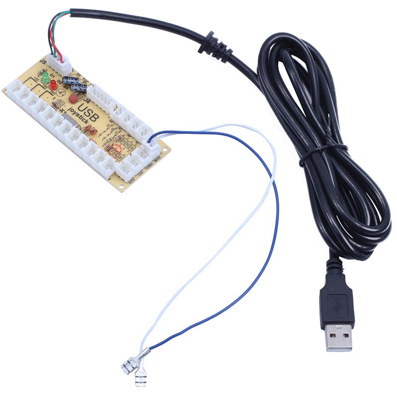 Изображение товара: 2X нулевой задержкой Аркады USB энкодера ПК Джойстик для 2PIN джойстик и 4,8 мм Кнопка