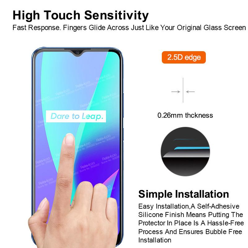 Изображение товара: 2 шт. полное покрытие закаленное стекло для oppo realme c15 стекло realmec15 realmi realmy c15 c 15 6,5 дюйма Защитная пленка для экрана