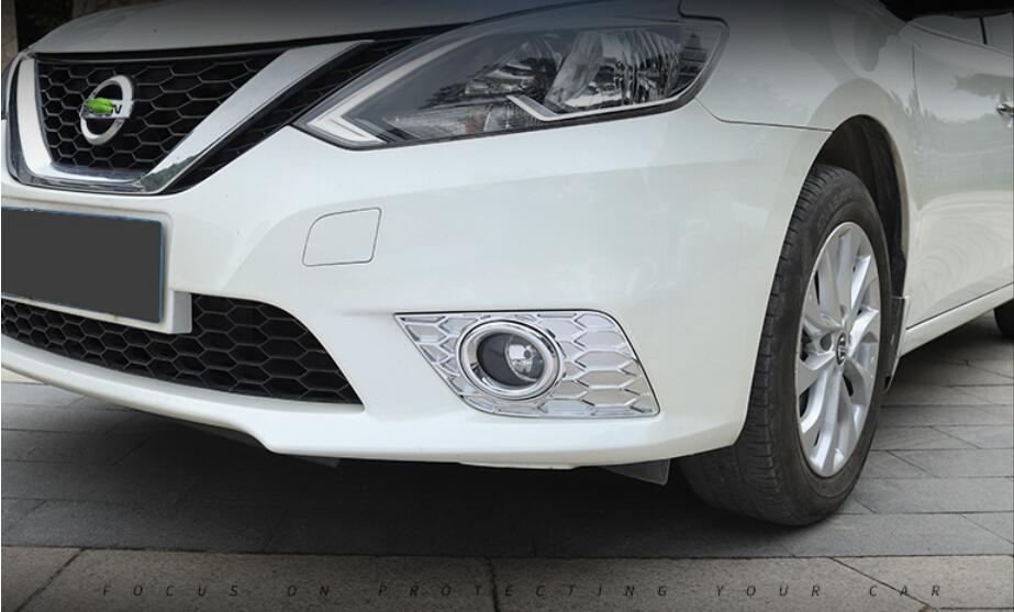 Изображение товара: Передние и задние противотуманные фары ABS, Декоративная полоса, ламинированная Автомобильная фара, установка для наружной отделки для Nissan SYLPHY 2016-2018