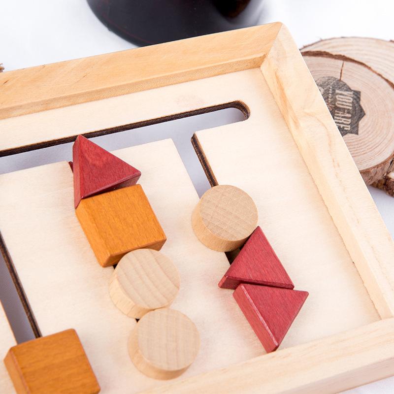 Изображение товара: Детские деревянные игры-пазлы, учебные пособия по методу Монтессори, Ранняя образовательная форма, игрушка для сочетания цветов, обучающая игрушка для логического мышления