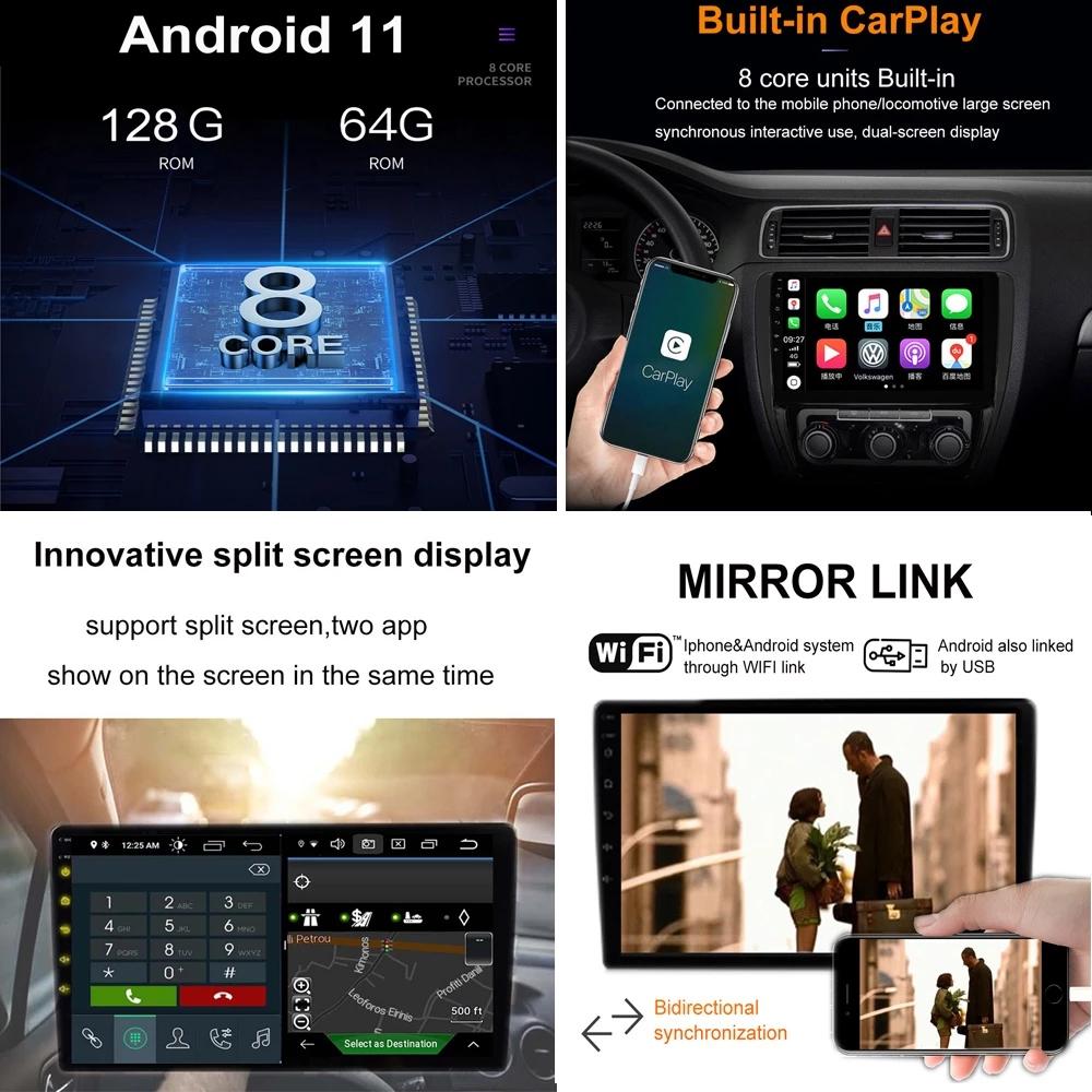 Изображение товара: Автомобильный мультимедийный плеер Carplay, 128G, Android 11, стерео, GPS-навигация, радио для Citroen C4, C4L, DS4, 2013, 2014, 2016, 2017, без DVD