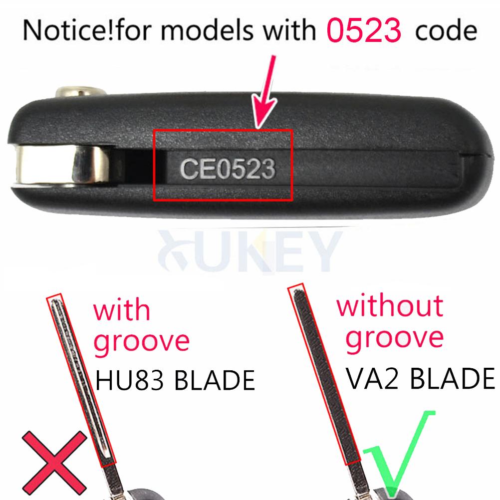 Изображение товара: Чехол-Обложка для ключа дистанционного управления для Peugeot 207 307 308 3008 5008 807 Expert 2 кнопки VA2 Blade CE0523