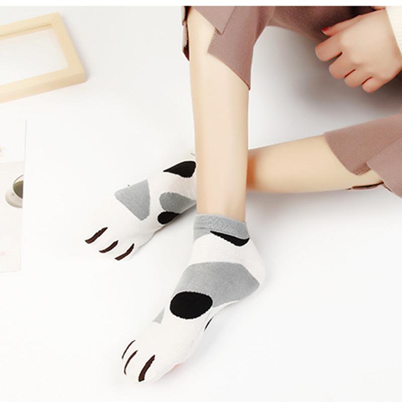 Изображение товара: Носки до щиколотки с забавными когтями женские носки с рисунками животных милые хлопковые кавайные носки в японском стиле для девочек модные весенние Повседневные носки