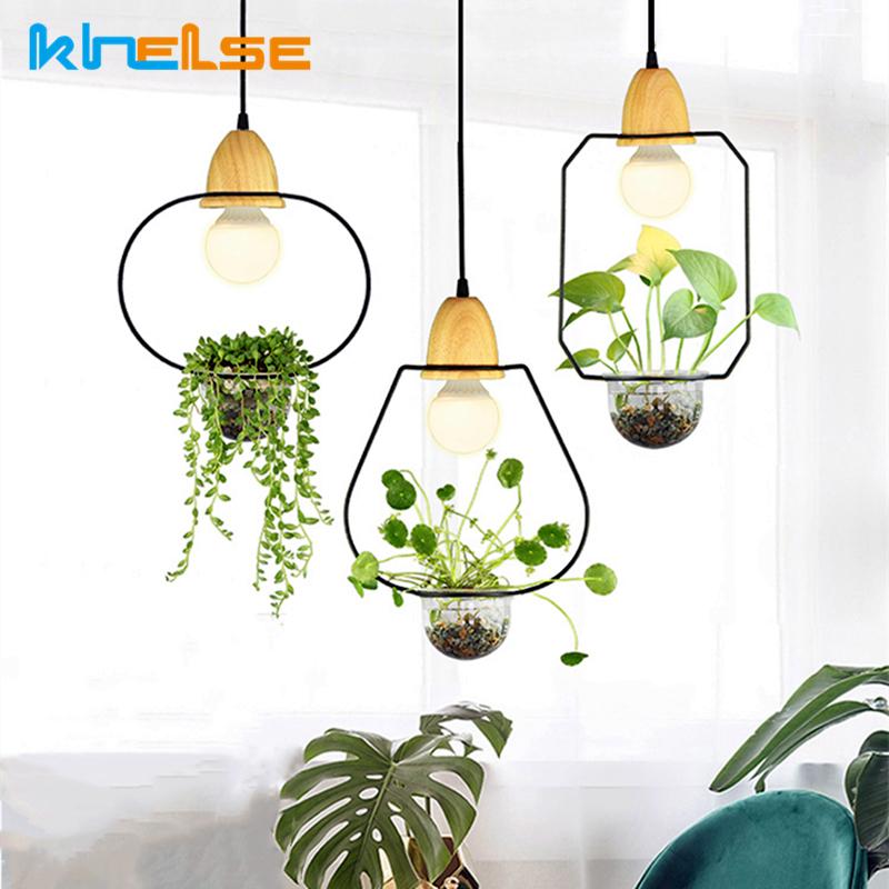 Изображение товара: Современные светодиодсветодиодный подвесные лампы в виде растений, садовое комнатное украшение для кафе, ресторана, столовой, комнатное освещение