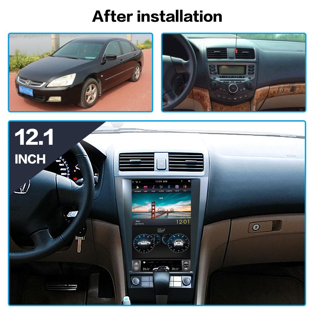 Изображение товара: Автомобильный GPS-навигатор в стиле Tesla на Android 8,1 для Honda Accord 7 seven 2003-2007, головное устройство, мультимедийное радио, магнитофон carplay