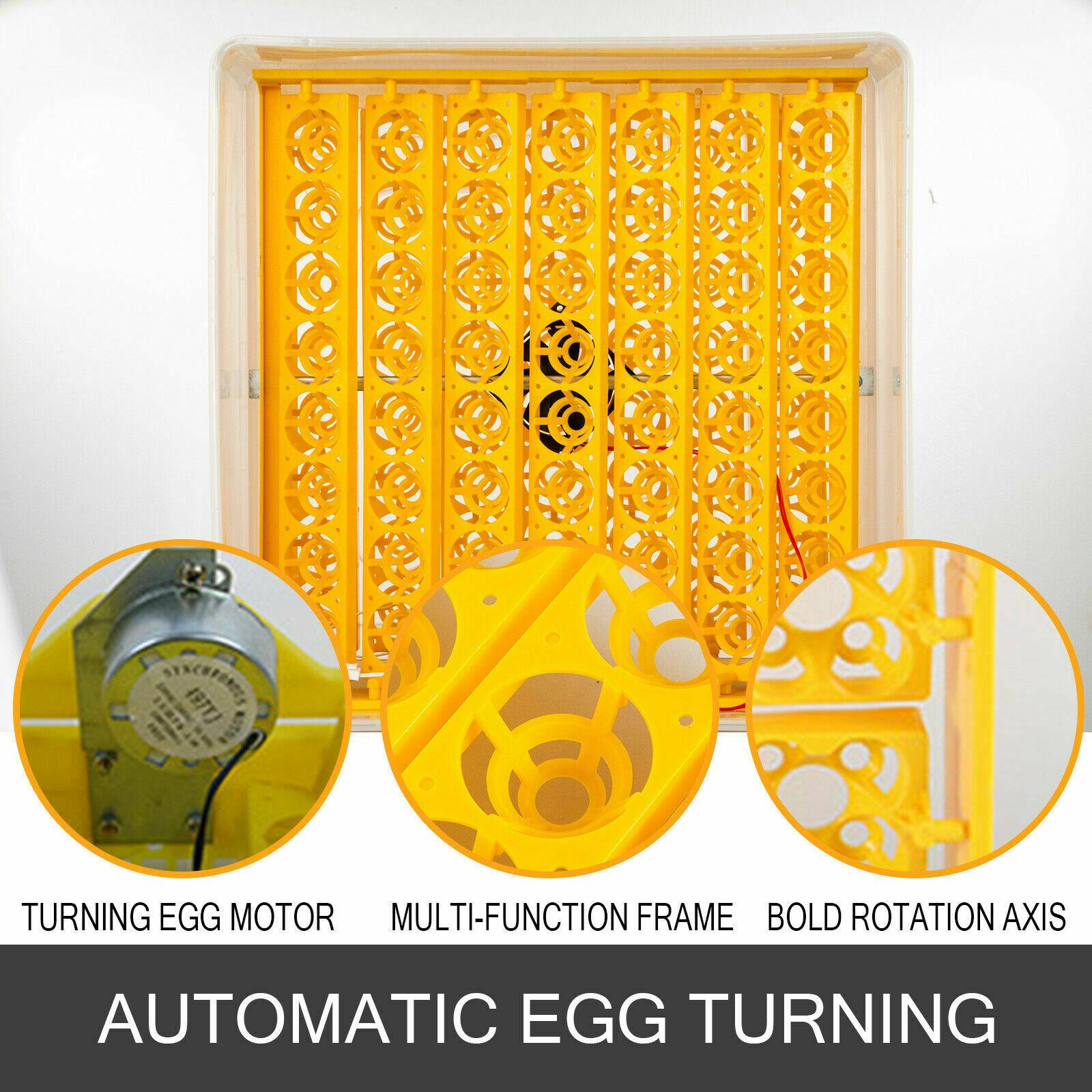 Изображение товара: Инкубатор для яиц, 112 инкубаторов для инкубационных яиц, 80 Вт, цифровой автоматический поворот, для птицы, курицы, утки, голубя