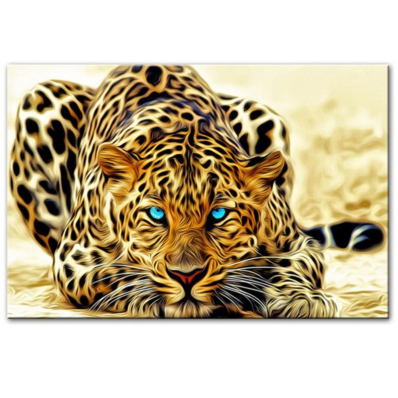 Изображение товара: Постеры и принты в виде золотого гепарда, современные декоративные настенные картины с животными, леопардовые картины на холсте для гостиной, Декор