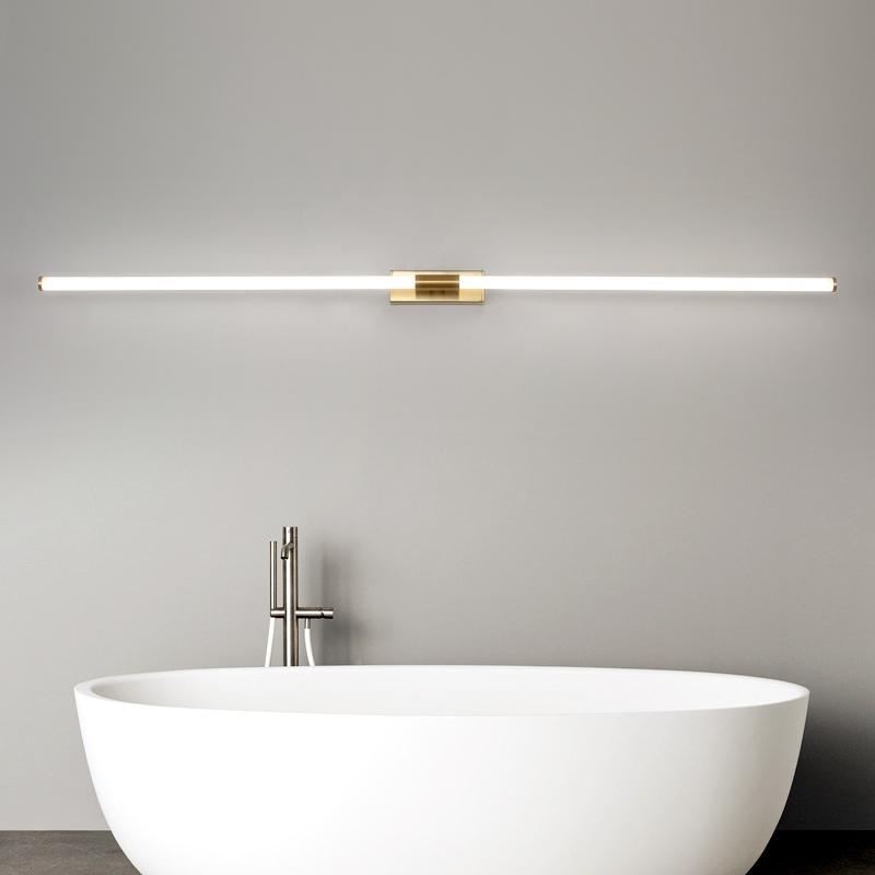 Изображение товара: FANPINFANDO Gold Modern светодиодное освещение зеркала в ванной Gold туалетный столик в спальню, зеркальная лампа, входное зеркало для Холла lighting