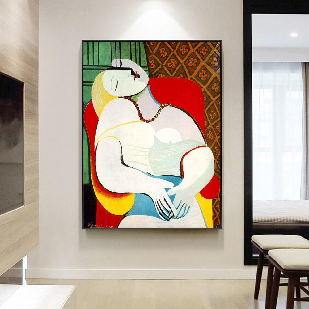 Изображение товара: Настенные плакаты и принты dreamwoman от Picasso абстрактные картины на холсте в скандинавском стиле для декора гостиной