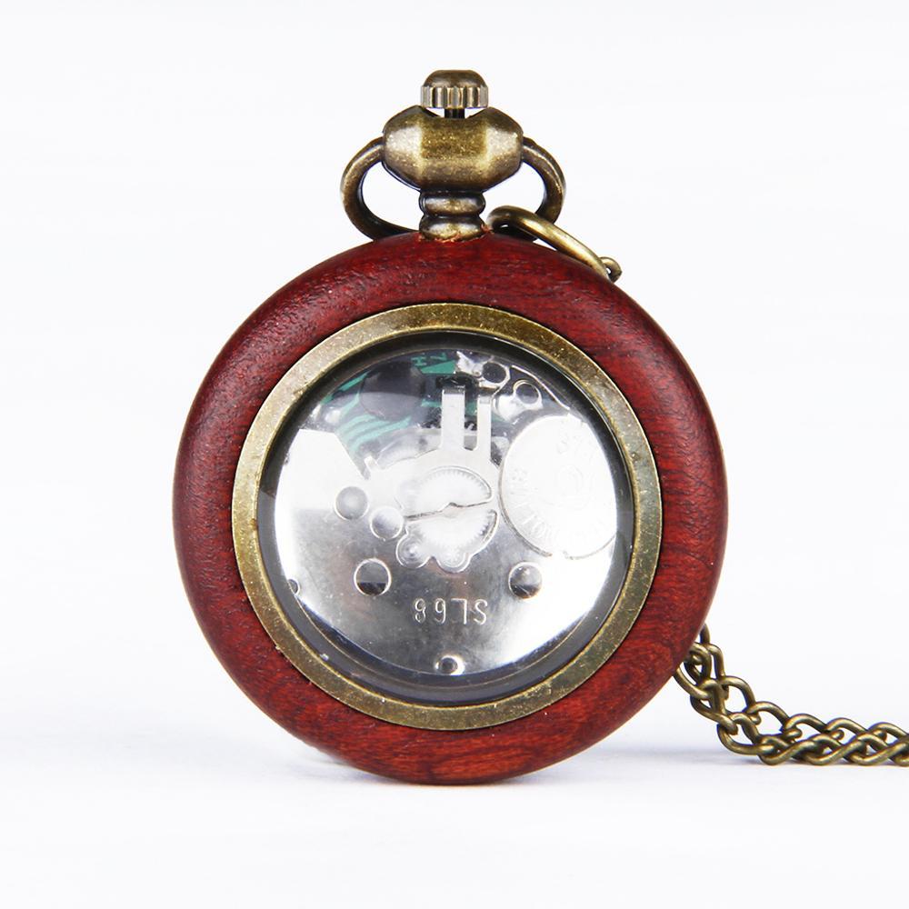 Изображение товара: Новые ретро маленькие выпуклые Золотые круглые карманные часы в Римской Шкале, Модные индивидуальные карманные часы