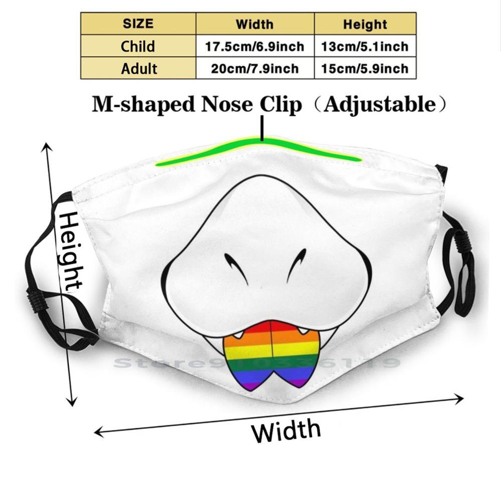 Изображение товара: Многоразовая маска для рта с фильтром Pm2.5 для геев, для самостоятельной сборки, с пушистым принтом, ЛГБТ, ЛГБТ, флаг ЛГБТ