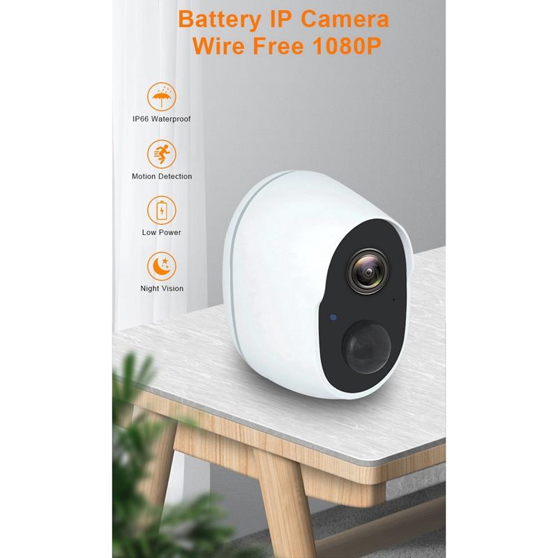 Изображение товара: Беспроводная IP-камера с пассивным ИК датчиком движения, 1080P, Wi-Fi, перезаряжаемая батарея, водонепроницаемая