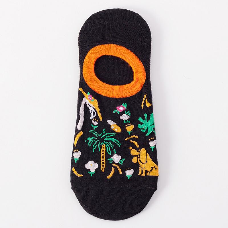 Изображение товара: Женские носки из чистого хлопка, летние тонкие брендовые силиконовые Нескользящие японские хлопковые носки, женские носки
