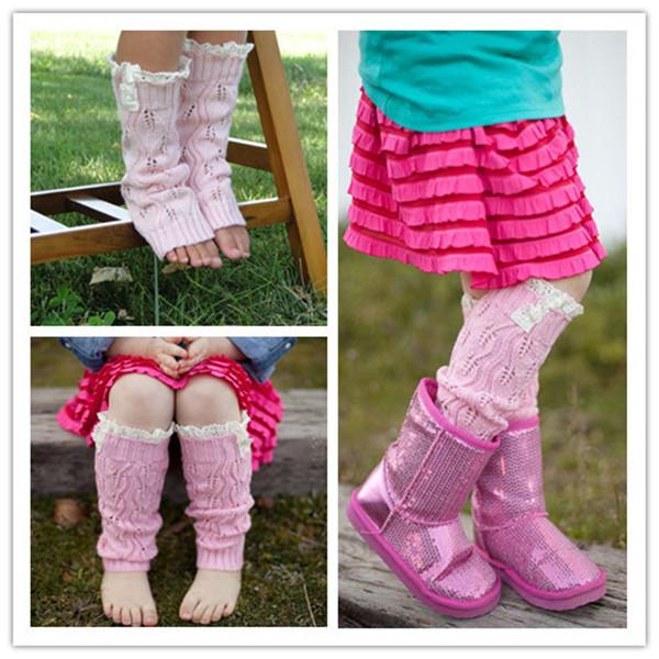 Изображение товара: Детские Модные вязаные гетры для маленьких девочек; Вязаные гетры с кружевной отделкой и пуговицами; Зимние детские гетры; Носки для ботинок