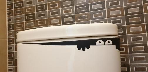 Изображение товара: Знак входа в туалет наклейки на дверь для общественного места украшение дома креативные настенные наклейки с рисунком забавная виниловая настенная живопись обои