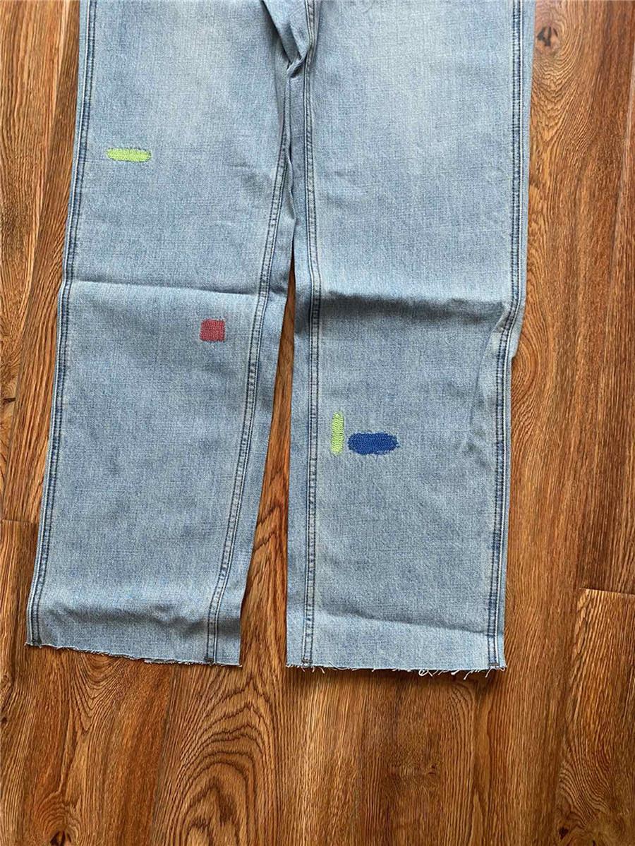 Изображение товара: Дырки Граффити вышивка аддеград джинсы для мужчин женщин мужчин лучшее качество спинки джинсы ошибки погрешности