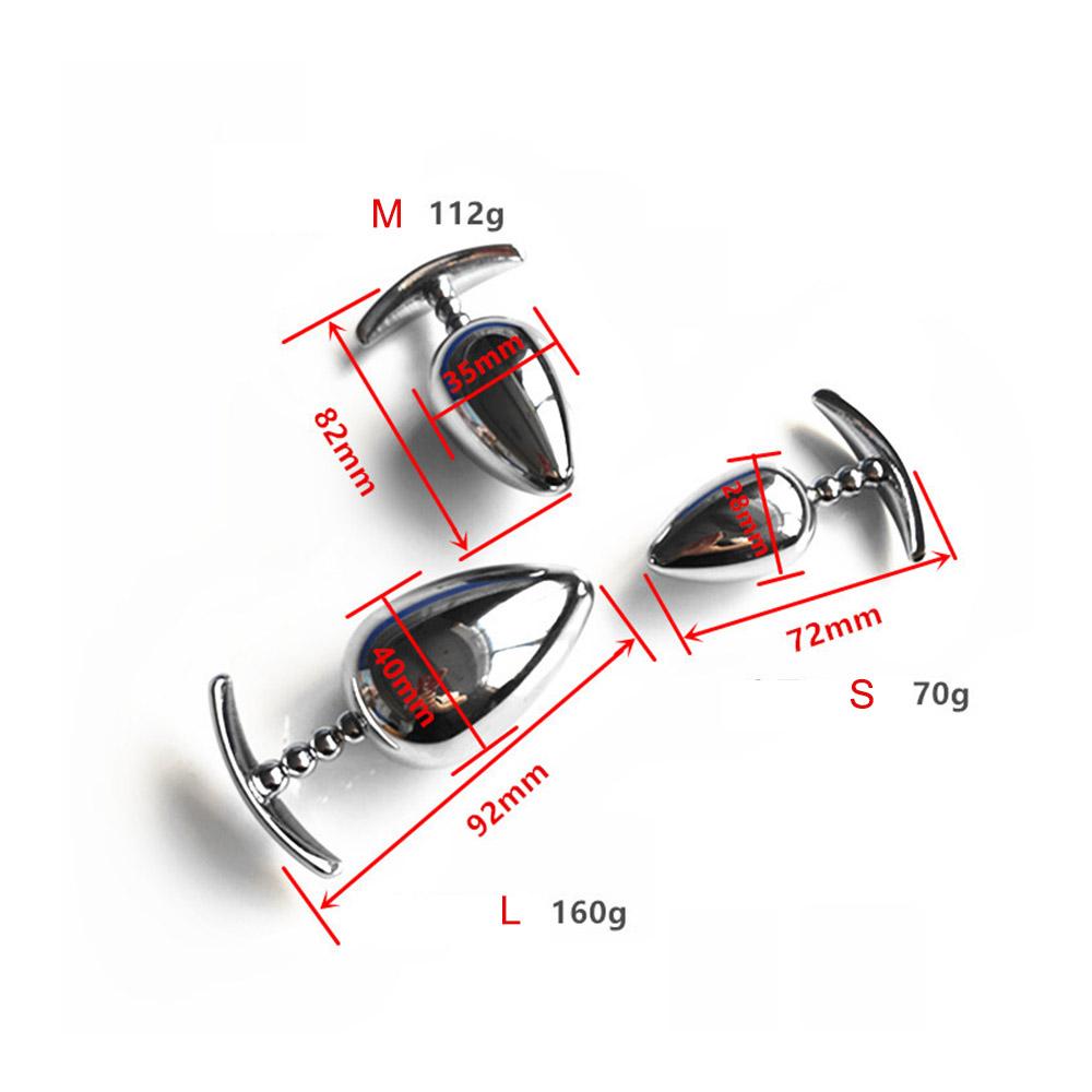 Изображение товара: S/M/L металлическая Анальная пробка, анальные шарики, расширитель, секс-игрушки, большая Анальная пробка, для улицы, для взрослых, Анальная пробка, фаллоимитатор для женщин и мужчин