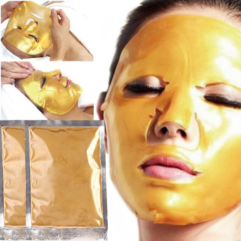 Изображение товара: 24K Золотая коллагеновая маска для активного лица, отбеливание и осветление маска для спа, глубокое увлажнение, Антивозрастная маска для лечения морщин, 20 г