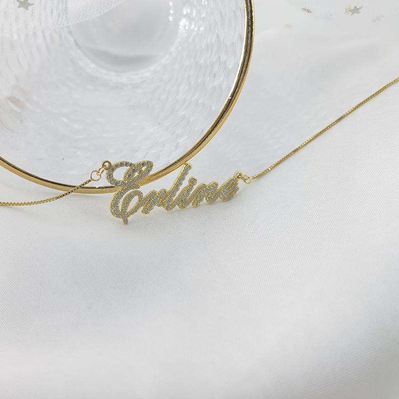 Изображение товара: Женское Ожерелье с фианитом на заказ, подарок на Рождество и день рождения, ювелирное изделие из стерлингового серебра 925 пробы