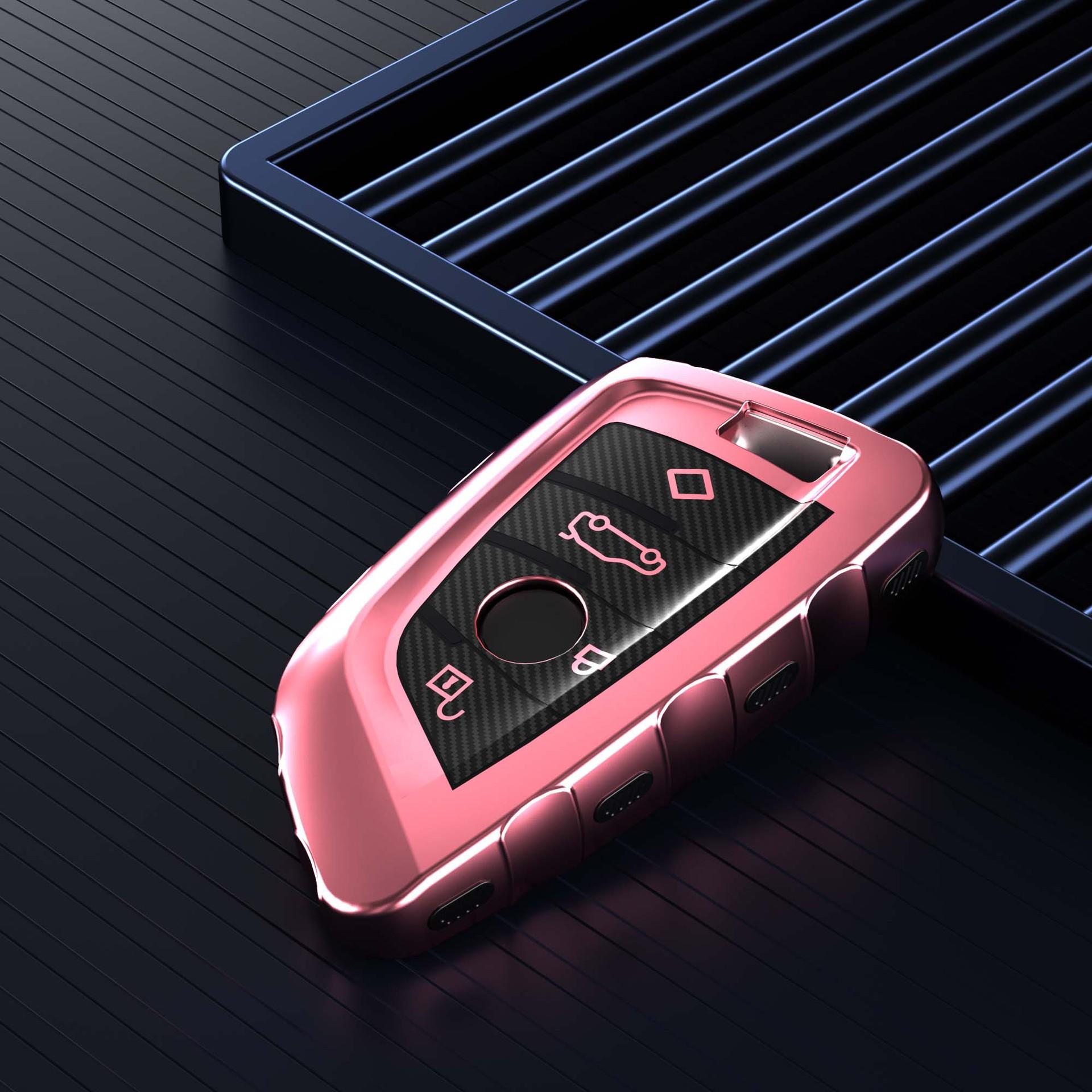 Изображение товара: Из углеродистого волокна с полным покрытием ТПУ Автомобильный Дистанционный ключ чехол в виде ракушки для BMW F10 X5 F15 X6 F16 G30 G11 G48 G39 X1 X3 на возраст 1, 2, 5 7 серия E53 E70 E39