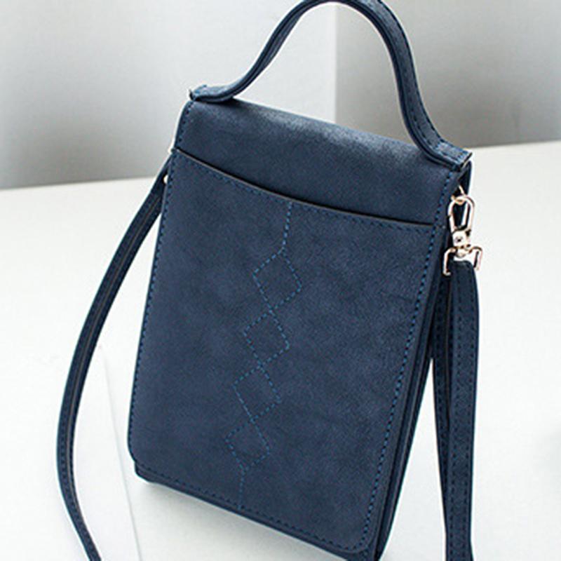 Изображение товара: Модная винтажная женская сумка-мессенджер с плечевым ремнем, кошелек, держатель для карт, женская сумка для мобильного телефона, клатч, 2020