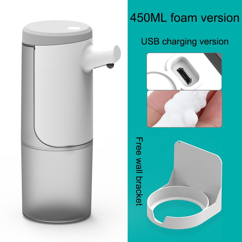 Изображение товара: Автоматический диспенсер для мыла 450 мл, безупречный Пенящийся диспенсер для мыла, зарядка через USB, Электрический Дозатор для мыла