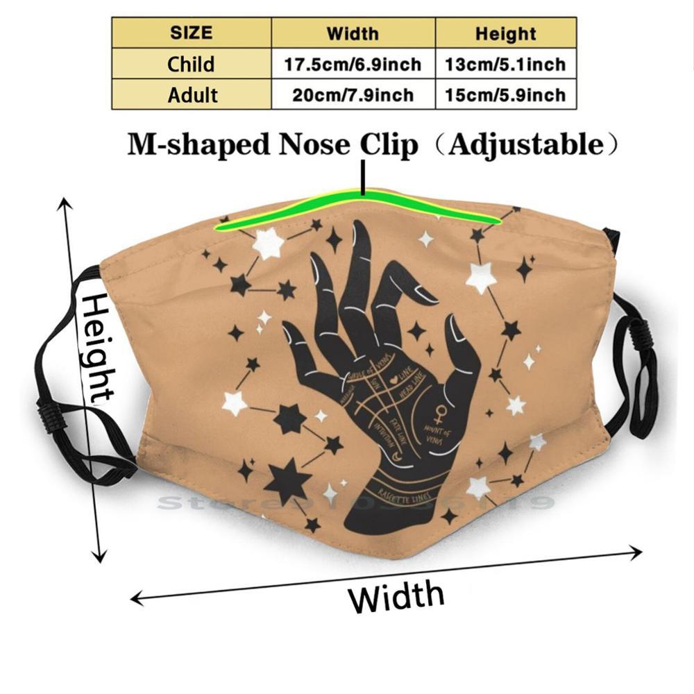 Изображение товара: Прочел твой Destiny/Ручная карта многоразовые рот маска для лица с фильтры для хиромантия ручной карта ручной чтения Destiny мистический