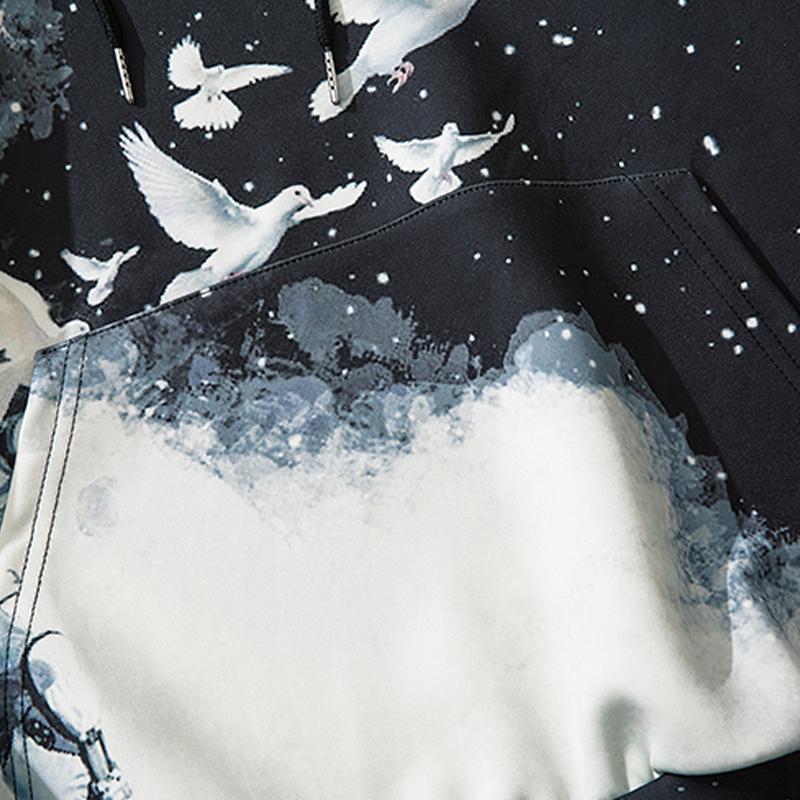 Изображение товара: Goesresta 2020 уличная одежда Dove астронавт толстовки для мужчин Повседневный пуловер хип-хоп Толстовка Осенняя мужская толстовка с капюшоном оверсайз