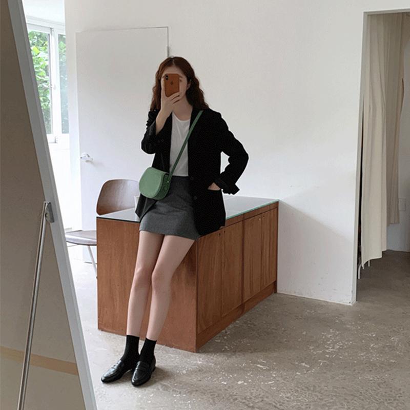 Изображение товара: Модный и элегантный приталенный Блейзер с длинными рукавами, Женский Повседневный черный пиджак, весенне-осенний женский офисный Блейзер l