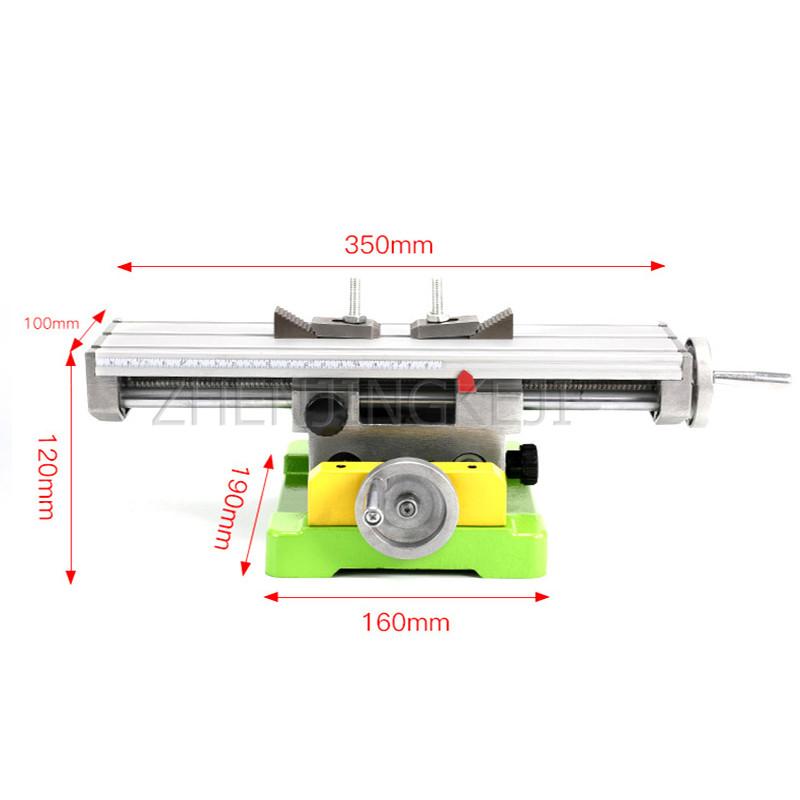 Изображение товара: Маленький Кроссовый верстак, многофункциональный сверлильный и фрезерный станок, Электрический верстак для точной сверления, раздвижной стол