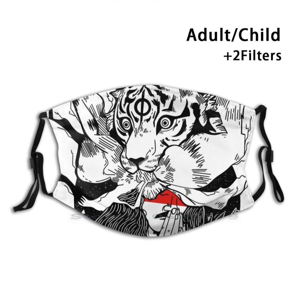 Изображение товара: Mans World Like A Tiger, детская моющаяся забавная маска для лица с фильтром, тигр, черное животное, природа, тигры, белые животные, кошка