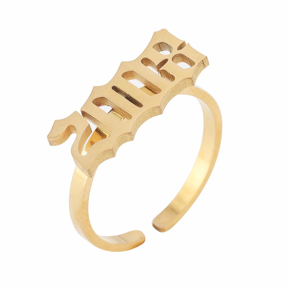 Изображение товара: MOFLO 1990-2020 Регулируемый Нержавеющая сталь номер год рождения кольца позолоченные кольца для пальцев год номер кольца, ювелирные подарки