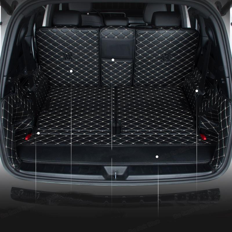 Изображение товара: Коврик для багажника из волоконной кожи Lsrtw2017, коврик для груза для Mercedes Benz Glb 200 2019 2020 2021 X247, коврик для багажника, аксессуары для автомобиля