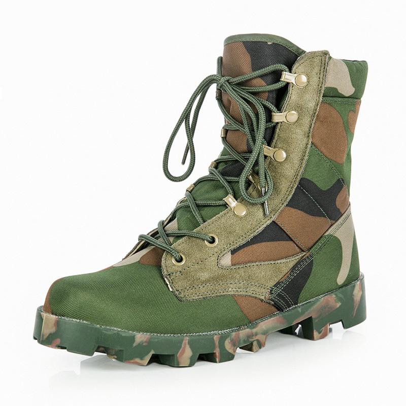 Изображение товара: Ботинки мужские тактические в стиле милитари, зеленые камуфляжные Полусапоги в стиле джунглей для походов и охоты, Рабочая обувь