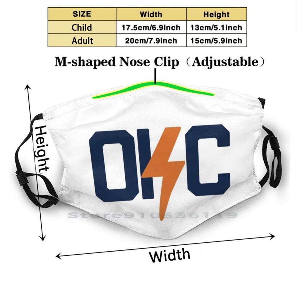 Изображение товара: Многоразовая маска для рта с принтом Okc Pm2.5, детская маска для рта Okc, Okc, Thunder, Thunder, Paul, George, Thunder Up, Рассел, Westbrook, Steven