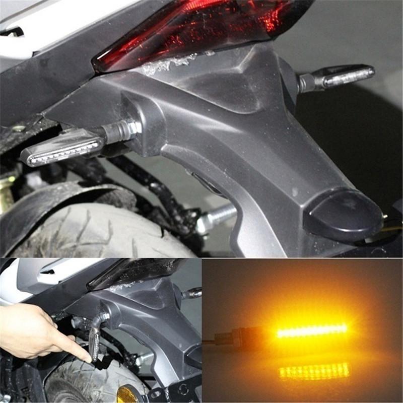 Изображение товара: Мотоциклетный светильник с поворотным сигналом E24, мигающий индикатор, гибкий задний тормозной сигнал, светодиодный светильник для Honda/Kawasak