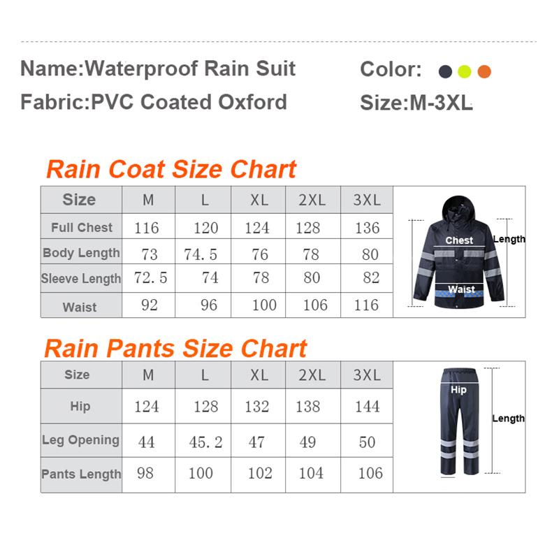 Изображение товара: Светоотражающий Спортивный Плащ hi vis, мужской водонепроницаемый дождевик, костюм, мотоциклетная дождевая куртка, пончо, дождевик размеров M-XXXL и брюки от дождя