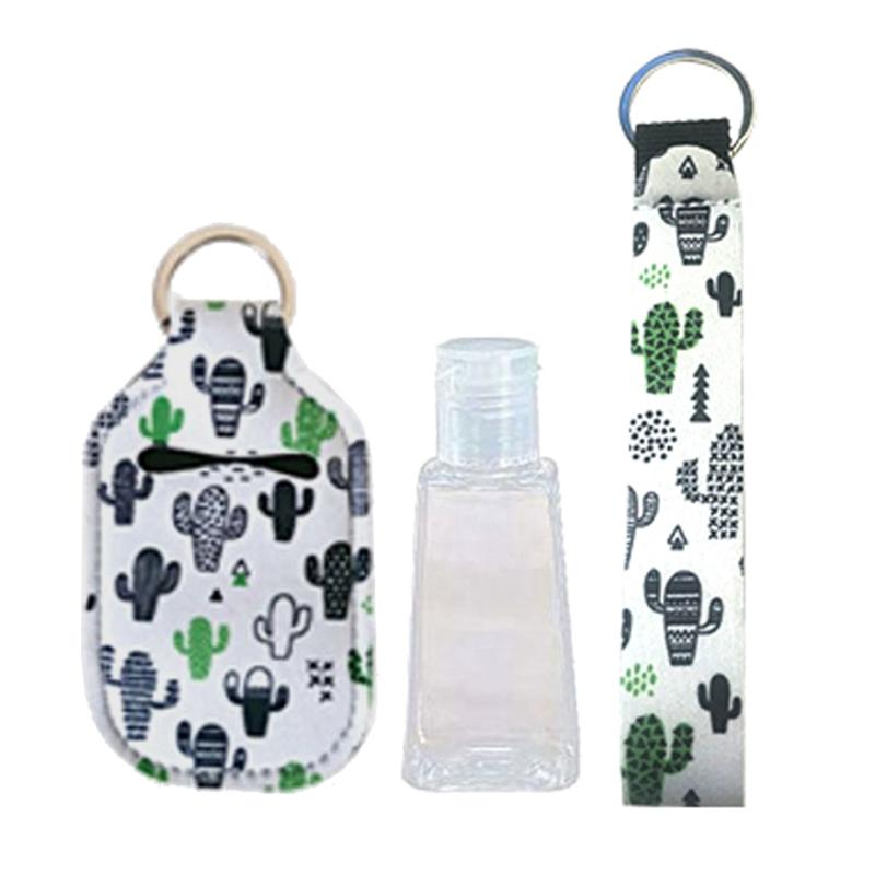 Изображение товара: Портативные многоразовые Пустые дорожные бутылки 1 унция с ремешком на руку, Набор держателей для ключей