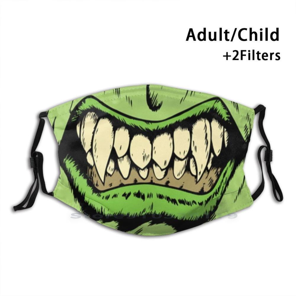 Изображение товара: Зомби немертвые Angry Masks рот дизайн Пылезащитный фильтр смываемая маска для лица дети Сахар Череп Призрак улыбка кости призрак смешной