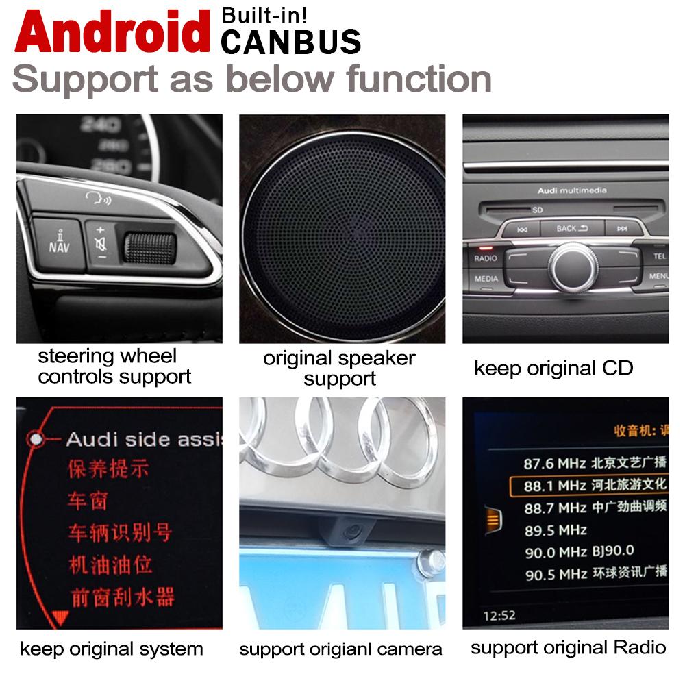 Изображение товара: Автомобильный мультимедийный плеер TBBCTEE, 2 Din, для Audi A6, C7, 2011 ~ 2018, AU MMI, RMC, Android, GPS, стерео, навигация, Android