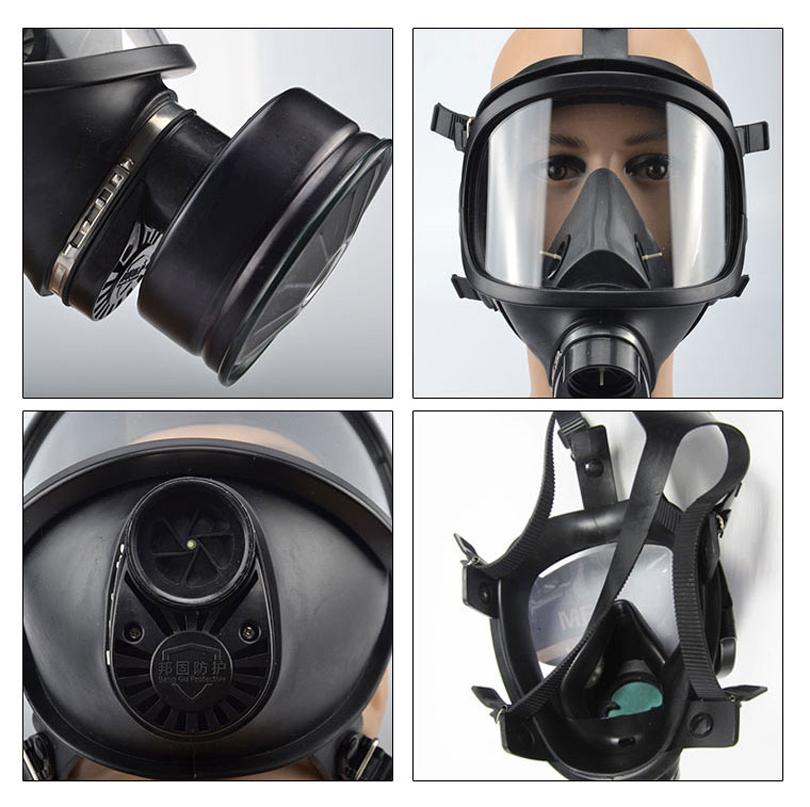 Изображение товара: Респиратор, дымовая маска, самовсасывающая маска на все лицо, маска для химического биологического загрязнения, радиоактивная противогаз, большое поле зрения