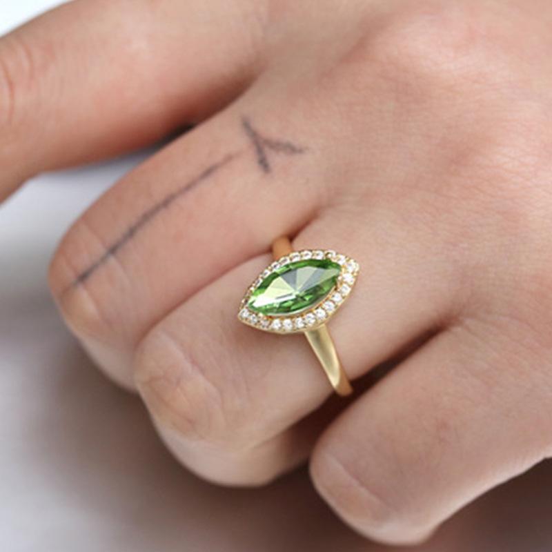 Изображение товара: Milangirl натуральный камень кольцо чешского изделия капли воды, кольцо на палец для женщин Свадебные кольца на годовщину